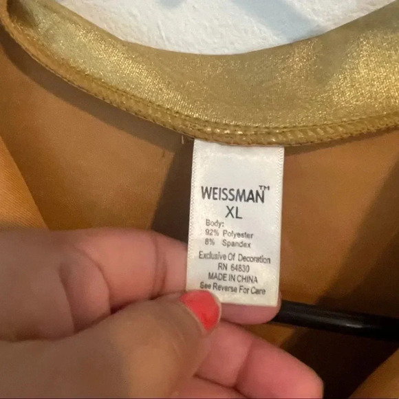 Weismann gold jacket and‎ gold cropped top size XL - Picture 3 of 6